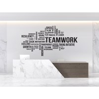 Office Teamwork Wandtattoo | Büroraum-Wandaufkleber Kreative Motivationszitate Personalisiertes Du201 von WallifyDesigns