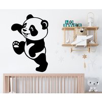 Panda Wandtattoo Bär Tiere Bambus Wanddekoration Fensteraufkleber Vinyl Aufkleber Handmade Custom Decals 335P von WallifyDesigns