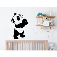 Panda Wandtattoo Bär Tiere Bambus Wanddekoration Fensteraufkleber Vinyl Aufkleber Handmade Custom Decals 336P von WallifyDesigns