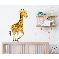 Wandtattoo Giraffe Fürs Kinderzimmer | Giraffen-Wand-Dekor Niedliche Wandaufkleber Für Baby-Schlafzimmer K026 von WallifyDesigns