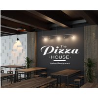 Wandtattoo Pizza/Fenstertattoo Pizzeria Fensteraufkleber Du26 von WallifyDesigns