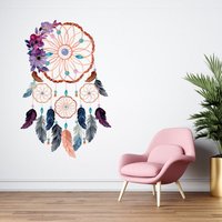 Wandtattoo Traumfänger | Buntes Schöner Wandaufkleber Für Schlafzimmer Dekor Wohnzimmer Du022 von WallifyDesigns