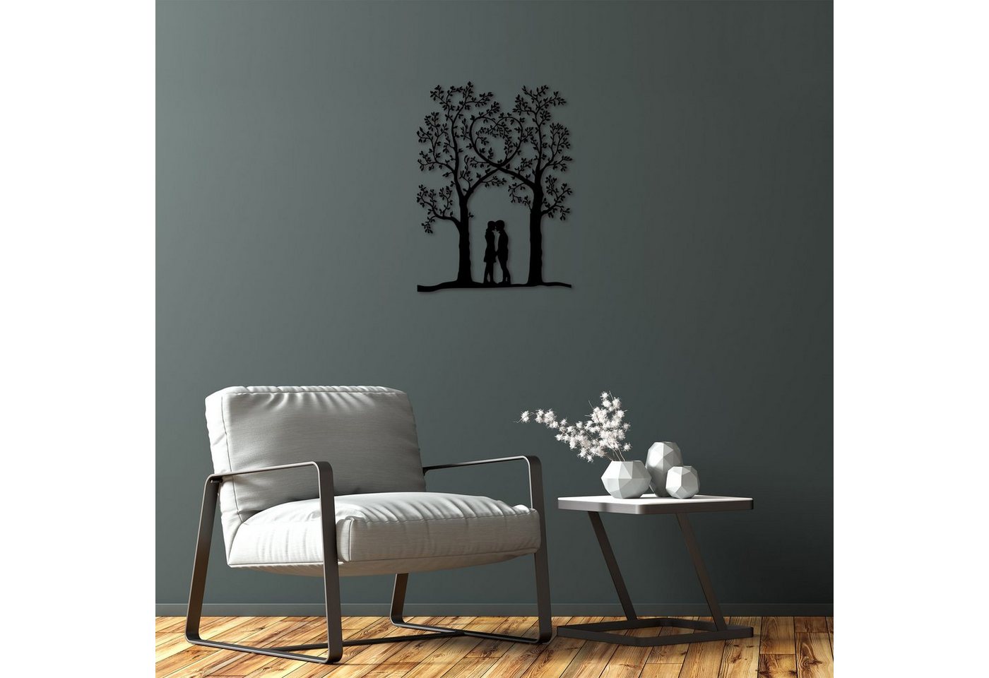 Wallity Wanddekoobjekt SKL2336, Schwarz, 46 x 63 cm, 100% Metall von Wallity