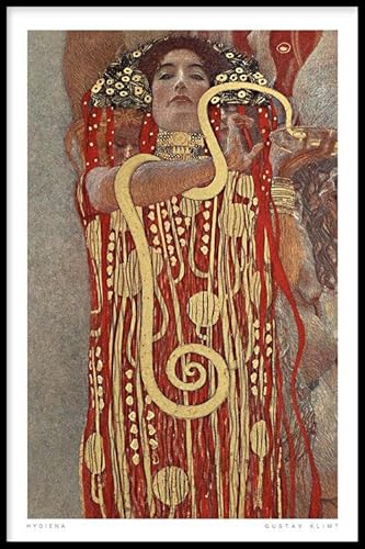 Walljar - Gustav Klimt - Hygieia - Poster mit Rahmen von Walljar