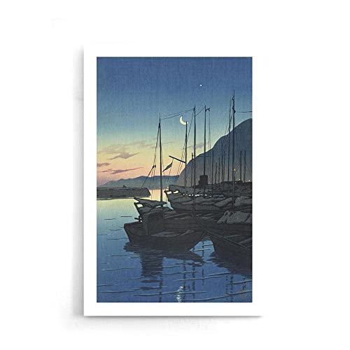 Walljar - Kawase Hasui - Morning in Beppu - Poster von Walljar