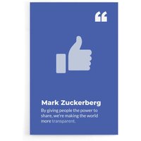 Walljar - Mark Zuckerberg Poster/Leinwand Plexiglas von Walljar