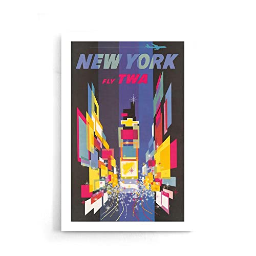 Walljar - New York TWA Abstrakt - Poster von Walljar