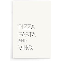 Walljar - Pizza Pasta Und Vino Poster/Leinwand Plexiglas von Walljar