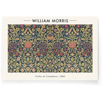 Walljar - William Morris Violett Und Columbine Poster/Leinwand Plexiglas von Walljar