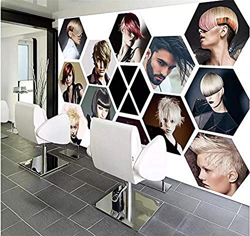 Friseur Frisur Hintergrund Wanddekoration fototapete 3d Tapete effekt Vlies wandbild Schlafzimmer-150cm×105cm von Wallpaper-3D-WYJ