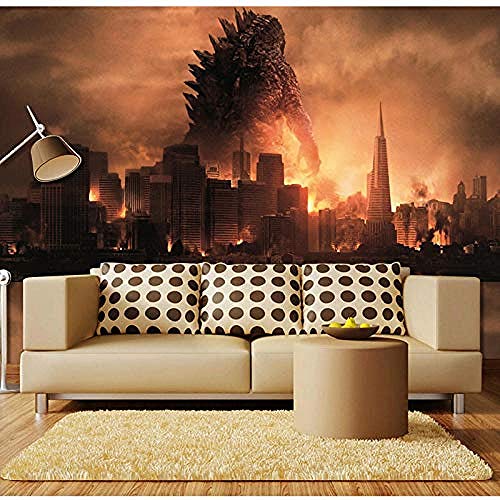 Monster Movie 3D Wallpaper Kinderzimmer Wallpaper Jungen und Mädchen Zimmer Hotel Thema Hintergrund Wallpaper Wandk Wanddekoration fototapete 3d Tapete effekt Vlies wandbild Schlafzimmer-350cm×256cm von Wallpaper-3D-WYJ