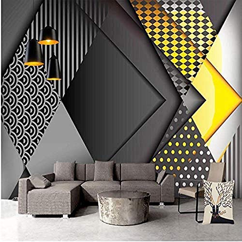 Tapete Benutzerdefinierte Foto 3D Persönlichkeit Geometrie Muster Wohnzimmer TV Hintergrund WanddekorationTapete 3d wandbild tapeten vintage Moderne Papier-430cm×300cm von Wallpaper-3D-WYJ