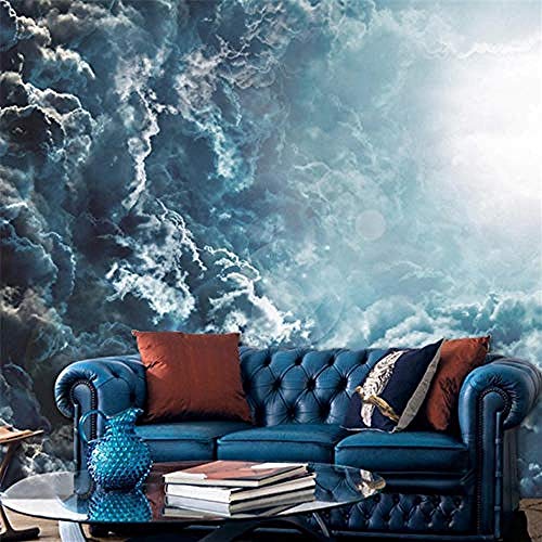 Tapetenfoto Wandbild Wolkenatlas Dunkler Himmel mit Mond 3D Wanddekoration fototapete 3d Tapete effekt Vlies wandbild Schlafzimmer-250cm×170cm von Wallpaper-3D-WYJ
