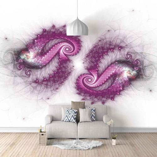 Abstrakt Lila Wirbel Kreative Kunst 3D Tapete Mit Einfacher Anbringung Büro Wohnzimmer Sofa Schlafzimmer TV Hintergrund Wanddekoration-150cm×105cm von Wallpaper-3D-XLM