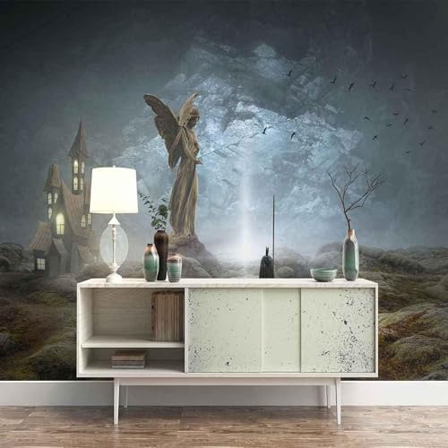 Dreidimensional Engel Statue Schloss Vögel 3D Tapete Mit Einfacher Anbringung Büro Wohnzimmer Sofa Schlafzimmer TV Hintergrund Wanddekoration-250cm×170cm Dreidimensional Engel Statue Schloss Vögel 3D Tapete Mit Einfacher Anbringung Büro Wohnzimmer Sofa Schlafzimmer TV Hintergrund Wanddekoration-250cm×170cm von Wallpaper-3D-XLM