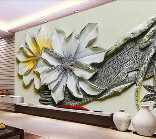 Einfache Dreidimensionale Blumen Kreative Kunst 3D Tapete Mit Einfacher Anbringung Büro Wohnzimmer Sofa Schlafzimmer TV Hintergrund Wanddekoration-200cm×140cm von Wallpaper-3D-XLM