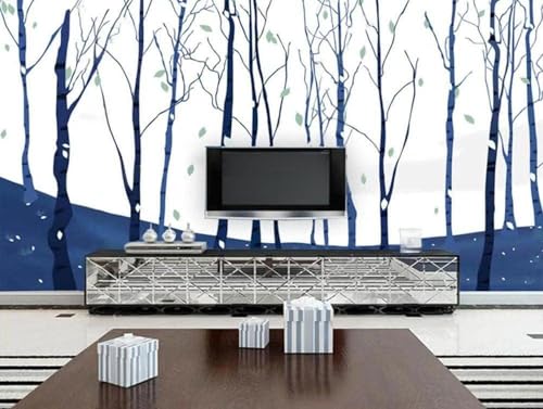 Einfache Dreidimensionale Handgezeichnete Hölzer Kreativ 3D Tapete Mit Einfacher Anbringung Büro Wohnzimmer Sofa Schlafzimmer TV Hintergrund Wanddekoration-350cm×256cm von Wallpaper-3D-XLM