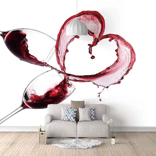 Einfache Kreative Weingläser Kunst Personalisiert 3D Tapete Mit Einfacher Anbringung Büro Wohnzimmer Sofa Schlafzimmer TV Hintergrund Wanddekoration-430cm×300cm von Wallpaper-3D-XLM
