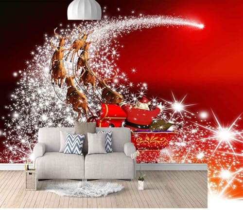 Einfacher Roter Dreidimensionaler Schöner Elch 3D Tapete Mit Einfacher Anbringung Büro Wohnzimmer Sofa Schlafzimmer TV Hintergrund Wanddekoration-250cm×170cm von Wallpaper-3D-XLM