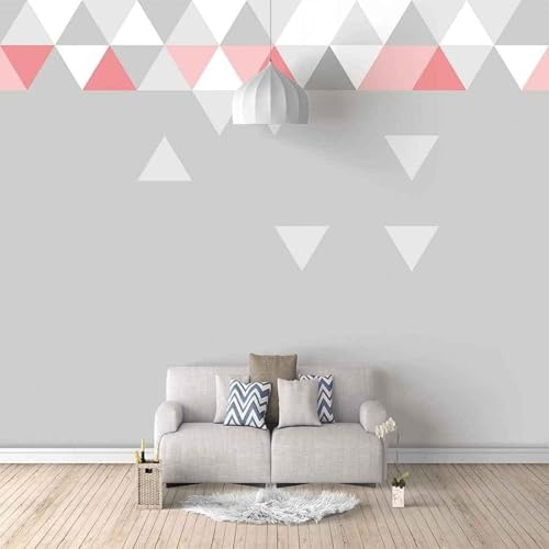 Einfaches Grau Rosa Geometrisches Dreieck 3D Tapete Mit Einfacher Anbringung Büro Wohnzimmer Sofa Schlafzimmer TV Hintergrund Wanddekoration-350cm×256cm Einfaches Grau Rosa Geometrisches Dreieck 3D Tapete Mit Einfacher Anbringung Büro Wohnzimmer Sofa Schlafzimmer TV Hintergrund Wanddekoration-350cm×256cm von Wallpaper-3D-XLM