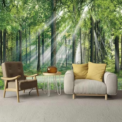 Frischer Sonniger Grüner Wald 3D Tapete Mit Einfacher Anbringung Büro Wohnzimmer Sofa Schlafzimmer TV Hintergrund Wanddekoration-200cm×140cm Frischer Sonniger Grüner Wald 3D Tapete Mit Einfacher Anbringung Büro Wohnzimmer Sofa Schlafzimmer TV Hintergrund Wanddekoration-200cm×140cm von Wallpaper-3D-XLM