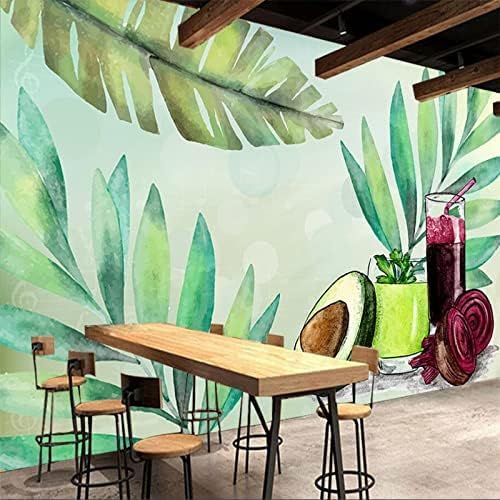 Handbemalte Obst- Und Gemüsesaucen-Café 3D Tapeten Büro Wohnzimmer Sofa Schlafzimmer Tv Hintergrund Wand Dekoration-200cm×140cm von Wallpaper-3D-XLM