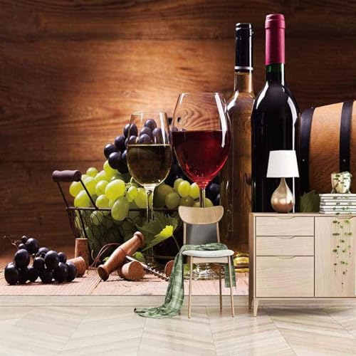 Holzmaserung Kreativ Rotwein Obst Weintrauben 3D Tapete Mit Einfacher Anbringung Büro Wohnzimmer Sofa Schlafzimmer TV Hintergrund Wanddekoration-400cm×280cm Holzmaserung Kreativ Rotwein Obst Weintrauben 3D Tapete Mit Einfacher Anbringung Büro Wohnzimmer Sofa Schlafzimmer TV Hintergrund Wanddekoration-400cm×280cm von Wallpaper-3D-XLM