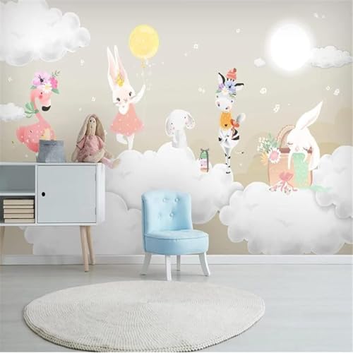 Niedlicher Handgemalter Cartoon Hase Flamingo Weiße Wolken 3D Tapete Mit Einfacher Anbringung Büro Wohnzimmer Sofa Schlafzimmer TV Hintergrund Wanddekoration-200cm×140cm Niedlicher Handgemalter Cartoon Hase Flamingo Weiße Wolken 3D Tapete Mit Einfacher Anbringung Büro Wohnzimmer Sofa Schlafzimmer TV Hintergrund Wanddekoration-200cm×140cm von Wallpaper-3D-XLM