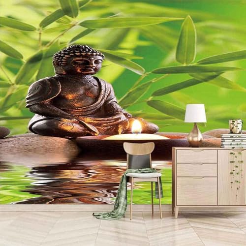 Pflanze Grünes Blatt Goldene Buddha Statue Kerze 3D Tapete Mit Einfacher Anbringung Büro Wohnzimmer Sofa Schlafzimmer TV Hintergrund Wanddekoration-430cm×300cm Pflanze Grünes Blatt Goldene Buddha Statue Kerze 3D Tapete Mit Einfacher Anbringung Büro Wohnzimmer Sofa Schlafzimmer TV Hintergrund Wanddekoration-430cm×300cm von Wallpaper-3D-XLM