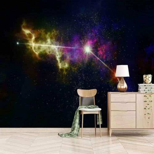 Schöne Bunte Sterne Galaxie Universum 3D Tapete Mit Einfacher Anbringung Büro Wohnzimmer Sofa Schlafzimmer TV Hintergrund Wanddekoration-150cm×105cm von Wallpaper-3D-XLM