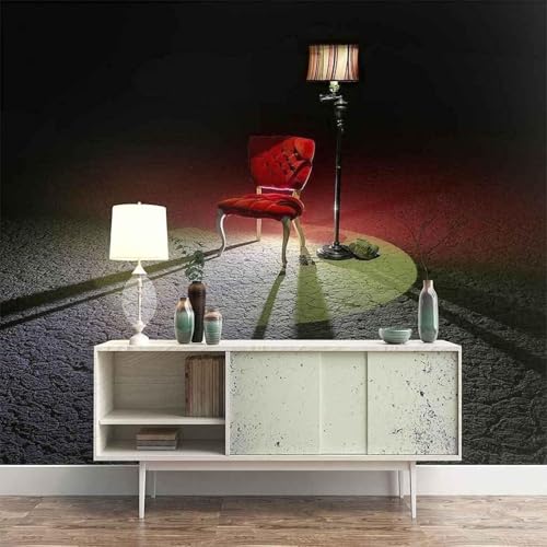 Stehlampe Roter Stuhl Cubic Art 3D Tapete Mit Einfacher Anbringung Büro Wohnzimmer Sofa Schlafzimmer TV Hintergrund Wanddekoration-430cm×300cm Stehlampe Roter Stuhl Cubic Art 3D Tapete Mit Einfacher Anbringung Büro Wohnzimmer Sofa Schlafzimmer TV Hintergrund Wanddekoration-430cm×300cm von Wallpaper-3D-XLM