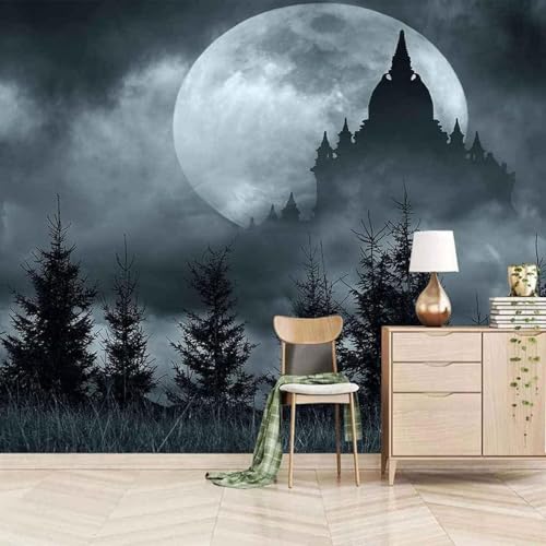 Stereoskopische Mond Schloss Wälder Kunst 3D Tapete Mit Einfacher Anbringung Büro Wohnzimmer Sofa Schlafzimmer TV Hintergrund Wanddekoration-150cm×105cm Stereoskopische Mond Schloss Wälder Kunst 3D Tapete Mit Einfacher Anbringung Büro Wohnzimmer Sofa Schlafzimmer TV Hintergrund Wanddekoration-150cm×105cm von Wallpaper-3D-XLM