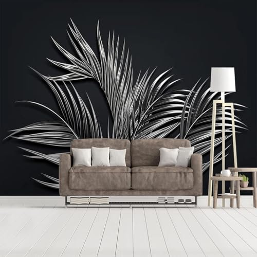 Vintage Art Black Line Tropenpflanze 3D Tapete Mit Einfacher Anbringung Büro Wohnzimmer Sofa Schlafzimmer TV Hintergrund Wanddekoration-150cm×105cm Vintage Art Black Line Tropenpflanze 3D Tapete Mit Einfacher Anbringung Büro Wohnzimmer Sofa Schlafzimmer TV Hintergrund Wanddekoration-150cm×105cm von Wallpaper-3D-XLM