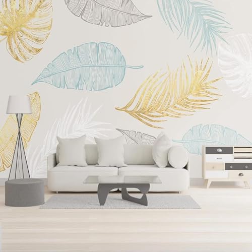 Vintage Hand Painted Art Plants Bunte Blätter 3D Tapete Mit Einfacher Anbringung Büro Wohnzimmer Sofa Schlafzimmer TV Hintergrund Wanddekoration-400cm×280cm Vintage Hand Painted Art Plants Bunte Blätter 3D Tapete Mit Einfacher Anbringung Büro Wohnzimmer Sofa Schlafzimmer TV Hintergrund Wanddekoration-400cm×280cm von Wallpaper-3D-XLM
