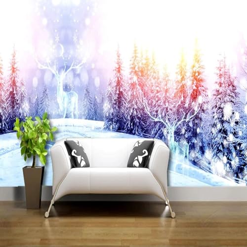 Winter Verschneite Berge Zeder Elch Weiß Verträumt 3D Tapete Mit Einfacher Anbringung Büro Wohnzimmer Sofa Schlafzimmer TV Hintergrund Wanddekoration-150cm×105cm Winter Verschneite Berge Zeder Elch Weiß Verträumt 3D Tapete Mit Einfacher Anbringung Büro Wohnzimmer Sofa Schlafzimmer TV Hintergrund Wanddekoration-150cm×105cm von Wallpaper-3D-XLM