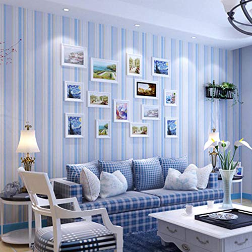 Haimin Wohnzimmer Schlafzimmer Tapete modernen minimalistischen 3D dreidimensionalen mediterranen Vliestapete gestreift Silber verdickt fototapete 3d effekt tapete tapeten wald vintage-400cm×280cm von Wallpaper-3D-XYM