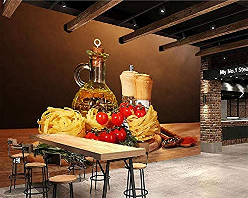 Kithchen Wandbilder Tomaten Gewürze Schneidebrett Nudelflasche Gewürz Lebensmittel 3D Wallpaper Wohnzimmer Küche Re Tapete wandpapier fototapete 3d effekt tapeten Wohnzimmer Schlafzimmer-200cm×140cm von Wallpaper-3D-XYM