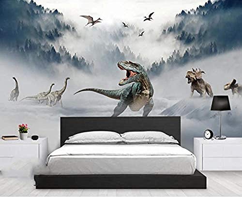 Neue chinesische Landschaft Gletscherwald Dinosaurier Welt Hintergrund Wanddekoration für Kinder S Zimmer Wohnzimme wandpapier fototapete 3d effekt tapete tapeten Wohnzimmer Schlafzimmer-200cm×140cm von Wallpaper-3D-XYM