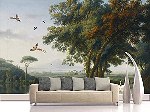 Tapete 3D Historische Landschaft Wand Garten Handgemalte Moderne Tapete Vlies Wanddekoration fototapete 3d effekt tapete tapeten wald vintage wandbild wandbilder kinderzimmer-430cm×300cm von Wallpaper-3D-XYM