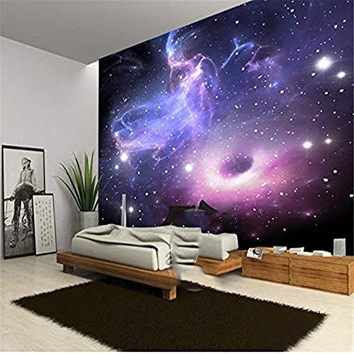 Tapete Wandbild 3D Selbstklebende Universum Sterne Galaxie Bar PVC Fotos Tapete Kinderzimmer Junge Mädchen Schlafzi Wanddekoration fototapete 3d Tapete effekt Vlies wandbild Schlafzimmer-150cm×105cm von Wallpaper-3D-XYM