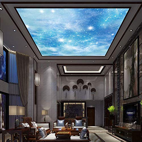 Wohnzimmer Tapete_3d Decke Galaxy Schlafzimmer Wandbilder schöne Decke Sternenhimmel Wohnzimmer Universum KTV Schuppendekoration fototapete 3d effekt tapete tapeten wald vintage wandb-400cm×280cm von Wallpaper-3D-XYM