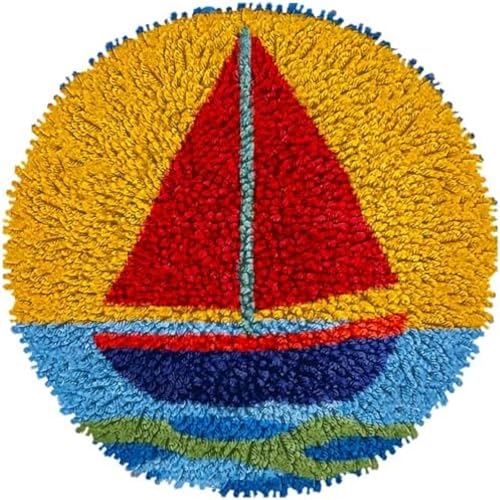 Wallphantom DIY Latch Hook Kits Erwachsene,Segelboot Segeln auf dem Meer,Handwerk Riegel Haken Kit Teppich mit Druck Muster Teppichstickerei,Teppich Kit Knüpfkissen Set,50x50cm Wallphantom DIY Latch Hook Kits Erwachsene,Segelboot Segeln auf dem Meer,Handwerk Riegel Haken Kit Teppich mit Druck Muster Teppichstickerei,Teppich Kit Knüpfkissen Set,50x50cm von Wallphantom