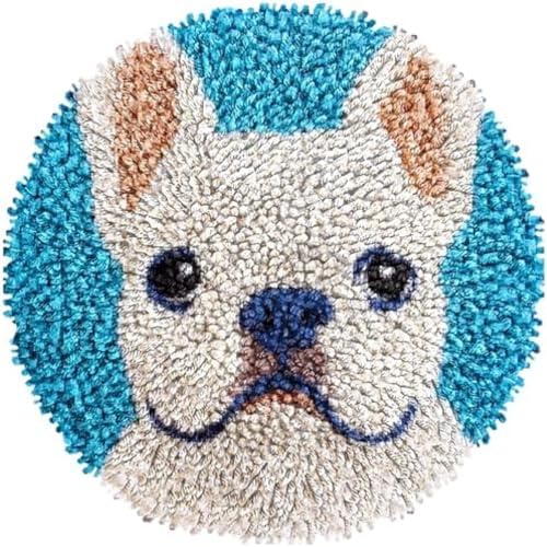 Wallphantom Diy-Teppich Knüpfstern,Cartoon weiße französische Bulldogge,DIY Embroidery Cushion Rug Unfinished Crochet Rug Set with Pre-Print,Latch Hook Kits for Children and Adults,50x50cm Wallphantom Diy-Teppich Knüpfstern,Cartoon weiße französische Bulldogge,DIY Embroidery Cushion Rug Unfinished Crochet Rug Set with Pre-Print,Latch Hook Kits for Children and Adults,50x50cm von Wallphantom