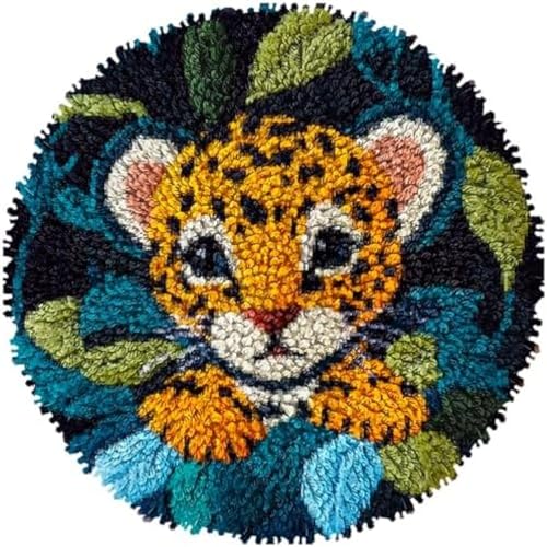 Wallphantom Diy-Teppich Knüpfstern,Kleiner Leopard im Laub,Knüpfset Für Teppiche,Diy-Bastelset,Wandteppich,Kissen,Vorgedruckte Muster,Häkelteppich-Set,Heimdekoration,50x50cm Wallphantom Diy-Teppich Knüpfstern,Kleiner Leopard im Laub,Knüpfset Für Teppiche,Diy-Bastelset,Wandteppich,Kissen,Vorgedruckte Muster,Häkelteppich-Set,Heimdekoration,50x50cm von Wallphantom