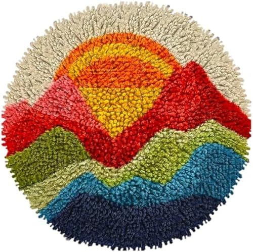 Wallphantom Diy-Teppich Knüpfstern,Landschaft,Berge,Und,Sonnenuntergang,DIY Embroidery Cushion Rug Unfinished Crochet Rug Set with Pre-Print,Latch Hook Kits for Children and Adults,50x50cm Wallphantom Diy-Teppich Knüpfstern,Landschaft,Berge,Und,Sonnenuntergang,DIY Embroidery Cushion Rug Unfinished Crochet Rug Set with Pre-Print,Latch Hook Kits for Children and Adults,50x50cm von Wallphantom