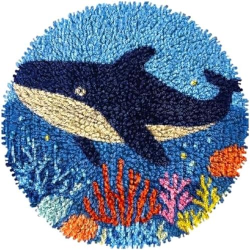 Wallphantom Handarbeit Set Für Erwachsene,Wale und Korallen,Riegel Haken Teppich Kits,Häkelset Für Anfänger,Teppich Herstellung Kits,Stickerei Sofa Kissen Teppich,50x50cm Wallphantom Handarbeit Set Für Erwachsene,Wale und Korallen,Riegel Haken Teppich Kits,Häkelset Für Anfänger,Teppich Herstellung Kits,Stickerei Sofa Kissen Teppich,50x50cm von Wallphantom