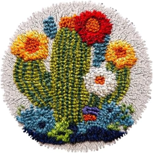 Wallphantom Knüpfen Set,Kaktus mit Blumen,Bedruckte Leinwand Wandteppich-Kits Stick-Kits DIY-Häkelgarn-Kits Für Anfänger Erwachsene Kinder Bastelset,50x50cm Wallphantom Knüpfen Set,Kaktus mit Blumen,Bedruckte Leinwand Wandteppich-Kits Stick-Kits DIY-Häkelgarn-Kits Für Anfänger Erwachsene Kinder Bastelset,50x50cm von Wallphantom