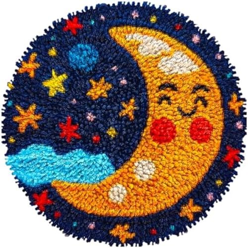 Wallphantom Knüpfen Set Erwachsene,Weltraummond,Riegelhaken-Teppich-Kit Mit Riegelhaken-DIY-Teppich,Klinkenhaken-Teppichherstellung,Teppich Für Wohnkultur,50x50cm Wallphantom Knüpfen Set Erwachsene,Weltraummond,Riegelhaken-Teppich-Kit Mit Riegelhaken-DIY-Teppich,Klinkenhaken-Teppichherstellung,Teppich Für Wohnkultur,50x50cm von Wallphantom