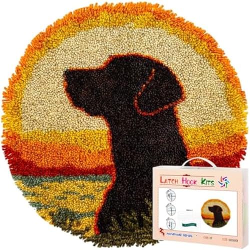 Wallphantom Knüpfen-Sets Latch Hook Rug,Gelbe Labrador-Hundesilhouette,Handarbeit Selbst Knüpfen Set,Vorgedrucktes Muster Teppich Stickerei Handwerk Für Erwachsene Handarbeiten,50x50cm Wallphantom Knüpfen-Sets Latch Hook Rug,Gelbe Labrador-Hundesilhouette,Handarbeit Selbst Knüpfen Set,Vorgedrucktes Muster Teppich Stickerei Handwerk Für Erwachsene Handarbeiten,50x50cm von Wallphantom