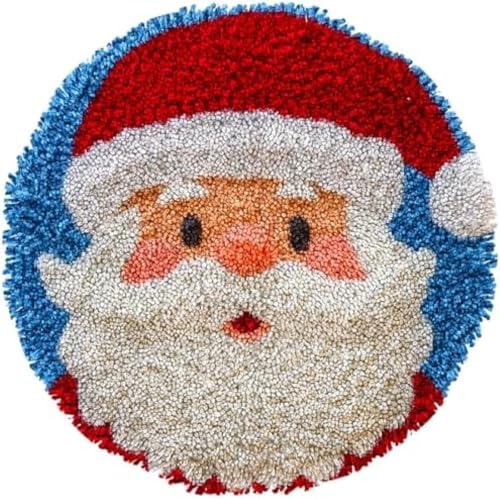 Wallphantom Knüpfhaken-Teppich-Set,Niedlicher Cartoon-Weihnachtsmann,DIY-Häkelteppich für Erwachsene,Kinder,Anfänger,Teppich-Hakensets,kreatives Basteln,Heimdekoration,50x50cm Wallphantom Knüpfhaken-Teppich-Set,Niedlicher Cartoon-Weihnachtsmann,DIY-Häkelteppich für Erwachsene,Kinder,Anfänger,Teppich-Hakensets,kreatives Basteln,Heimdekoration,50x50cm von Wallphantom